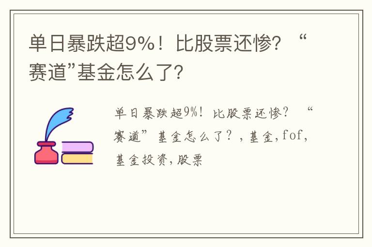 单日暴跌超9%！比股票还惨？ “赛道”基金怎么了？