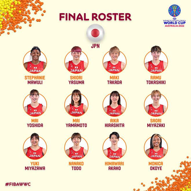 日本女篮世界杯12人名单出炉 渡嘉敷来梦领衔出战