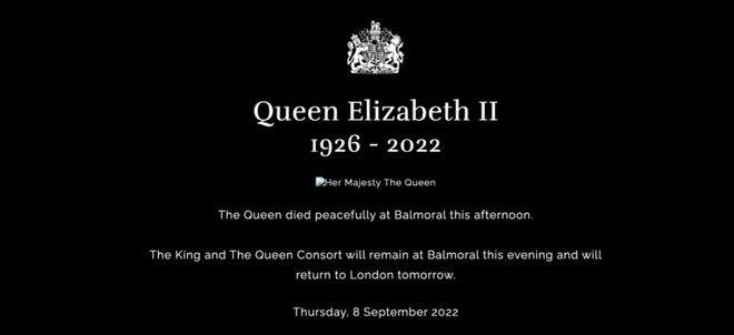 突发！96岁英国女王伊丽莎白去世！R.I.P.
