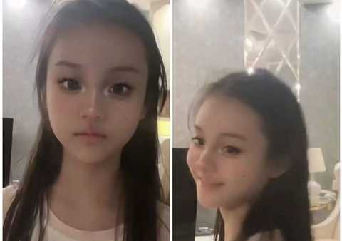 李小璐给甜馨开高度美颜