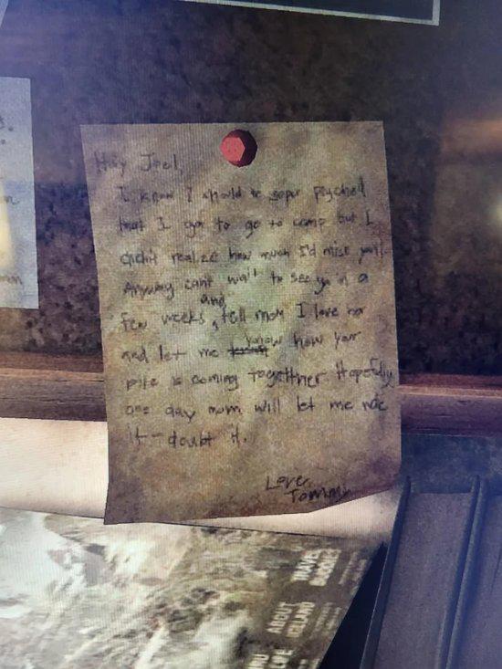 玩家发现《最后生还者RE》新细节：汤米写给乔尔的信