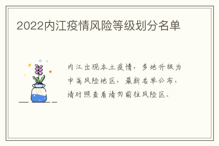 2022内江疫情风险等级划分名单