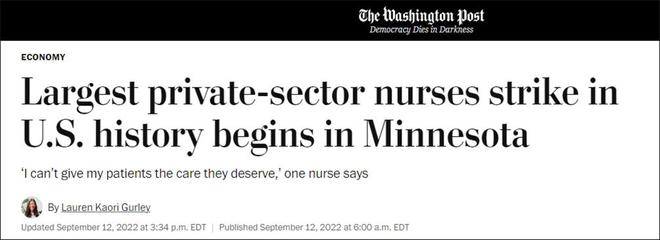 “这是美国历史上规模最大的私营机构护士罢工！”