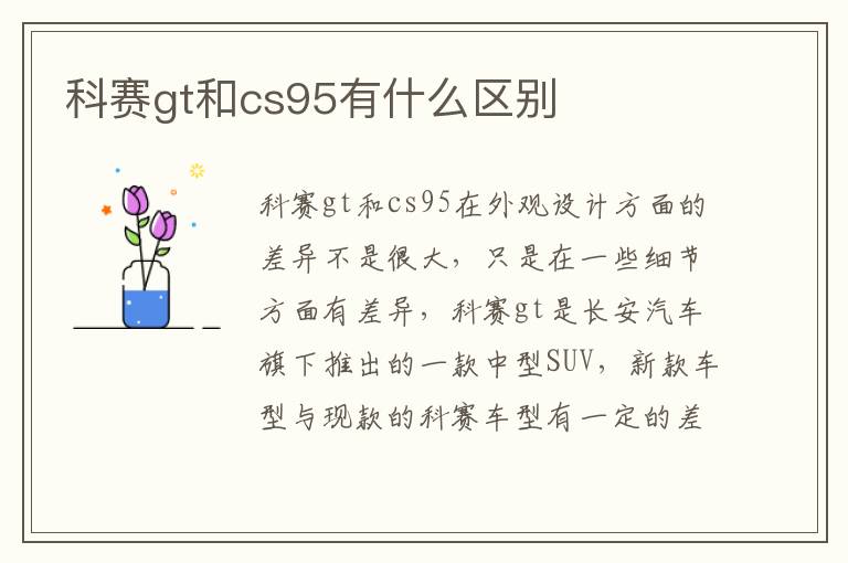 科赛gt和cs95有什么区别