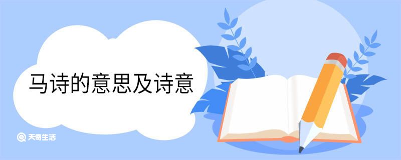 马诗的意思及诗意