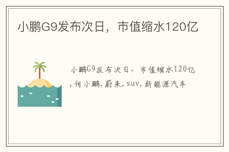 小鹏G9发布次日，市值缩水120亿