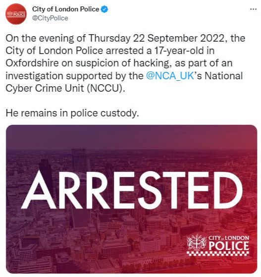 英国警方确认，涉嫌《GTA 6》泄露事件的少年黑客已被捕