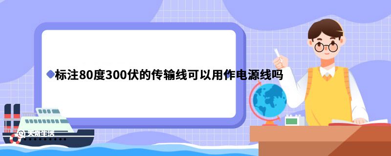 标注80度300伏的传输线可以用作电源线吗