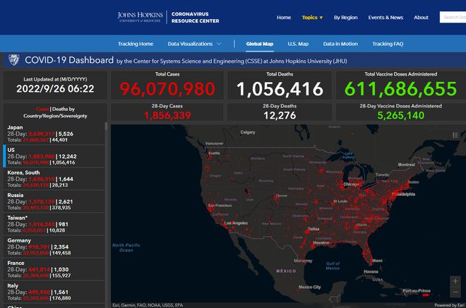 美国新增感染5819例、死亡7例