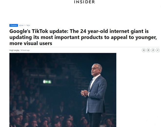 谷歌更新搜索、地图“视频”功能，核心业务越来越TikTok化？