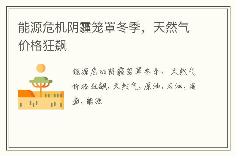 能源危机阴霾笼罩冬季，天然气价格狂飙