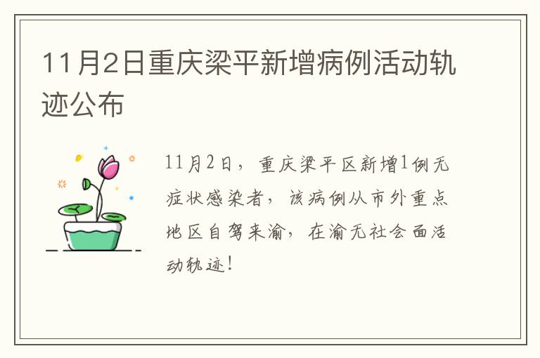 11月2日重庆梁平新增病例活动轨迹公布