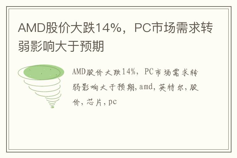 AMD股价大跌14%，PC市场需求转弱影响大于预期
