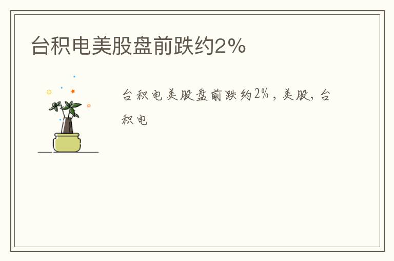 台积电美股盘前跌约2%