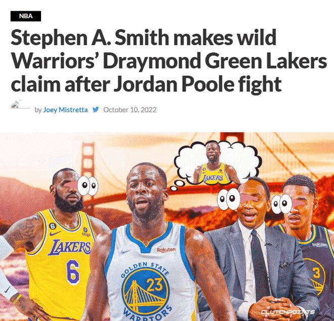 名嘴:追梦希望今年是在勇士最后一年 他想去湖人