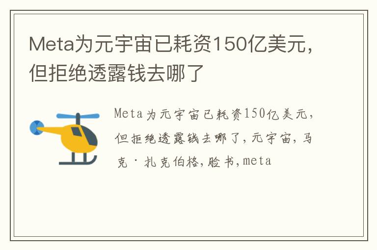 Meta为元宇宙已耗资150亿美元，但拒绝透露钱去哪了