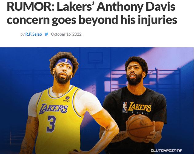 ESPN:湖人内部忧虑浓眉玻璃属性 还担心他不思进取