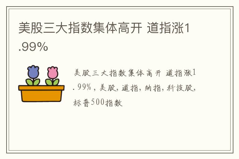 美股三大指数集体高开 道指涨1.99%