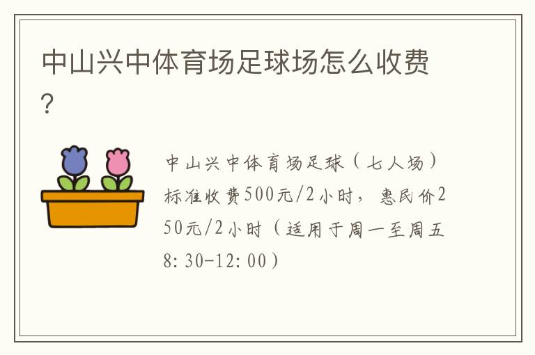 中山兴中体育场足球场怎么收费？