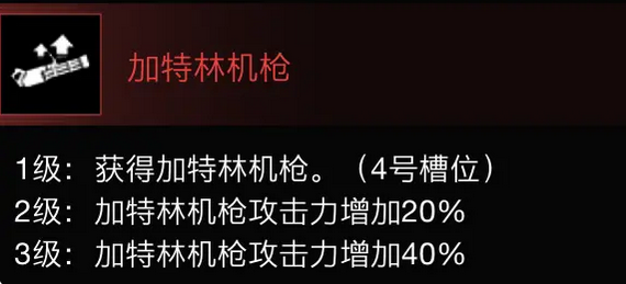 超击突破加特林枪手有什么技能 超击突破加特林枪手技能介绍