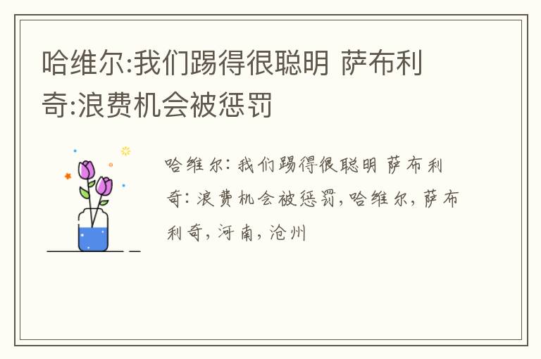 哈维尔:我们踢得很聪明 萨布利奇:浪费机会被惩罚