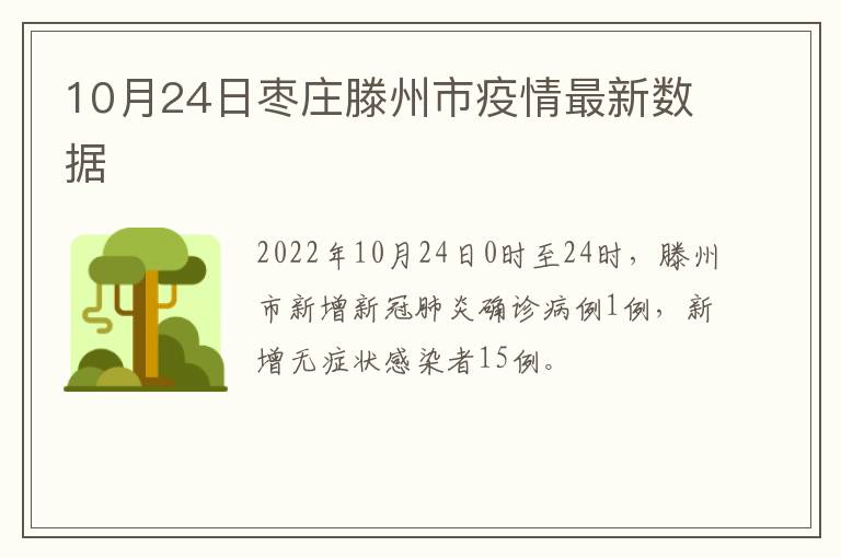 10月24日枣庄滕州市疫情最新数据