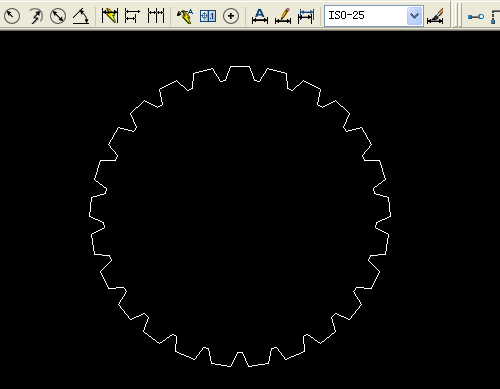 AutoCAD2007如何绘制齿轮图形 AutoCAD2007绘制齿轮图形的方法