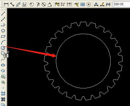 AutoCAD2007如何绘制齿轮图形 AutoCAD2007绘制齿轮图形的方法