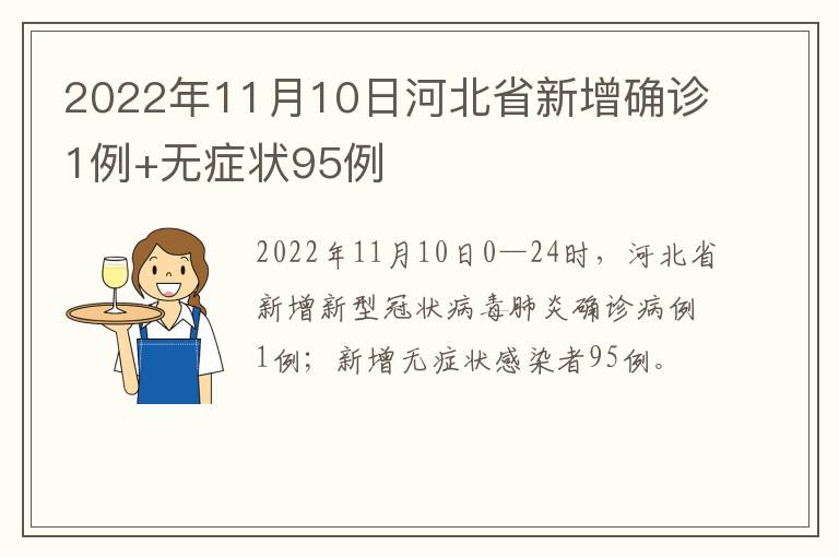 2022年11月10日河北省新增确诊1例+无症状95例