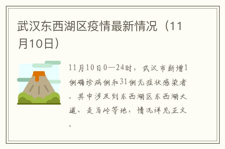 武汉东西湖区疫情最新情况（11月10日）