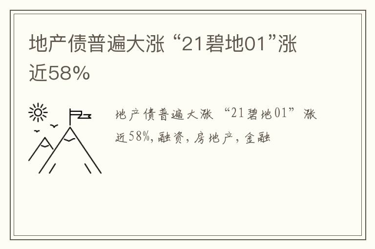 地产债普遍大涨 “21碧地01”涨近58%