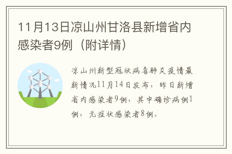 11月13日凉山州甘洛县新增省内感染者9例（附详情）