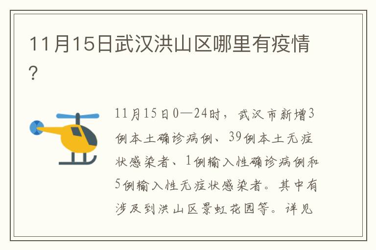 11月15日武汉洪山区哪里有疫情？