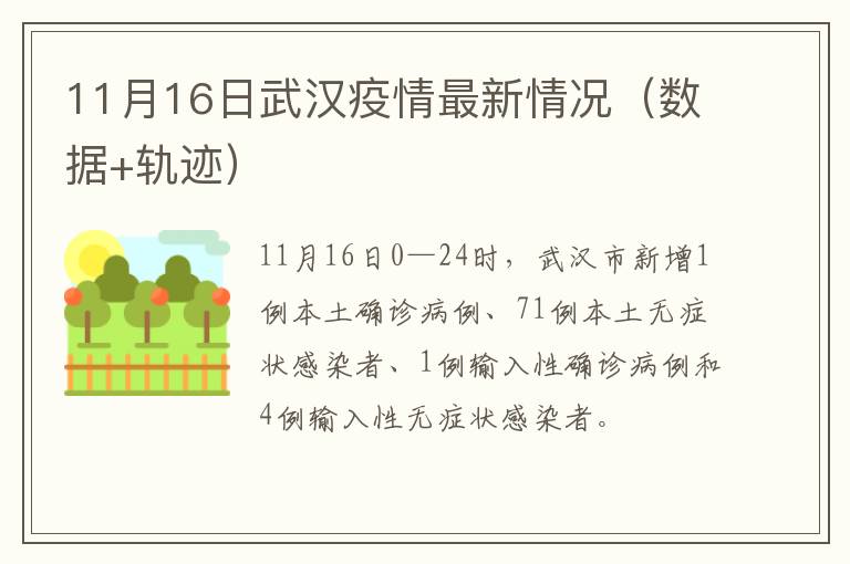 11月16日武汉疫情最新情况（数据+轨迹）