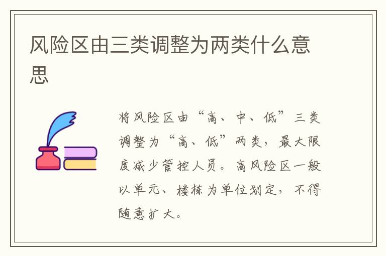 风险区由三类调整为两类什么意思