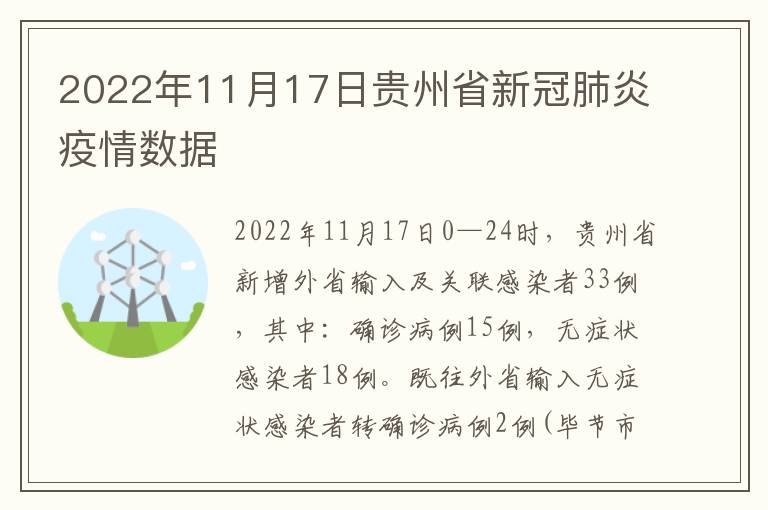 2022年11月17日贵州省新冠肺炎疫情数据