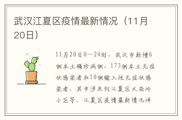 武汉江夏区疫情最新情况（11月20日）
