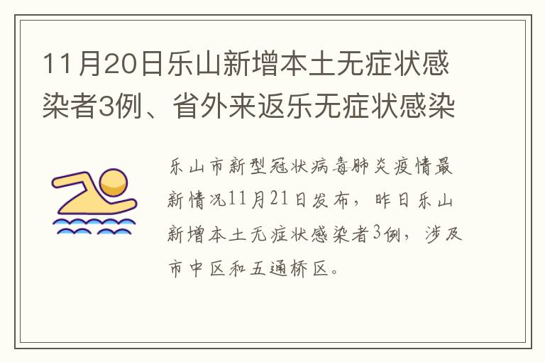 11月20日乐山新增本土无症状感染者3例、省外来返乐无症状感染者2例