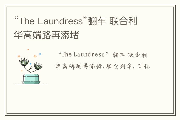 “The Laundress”翻车 联合利华高端路再添堵