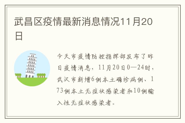 武昌区疫情最新消息情况11月20日