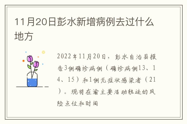 11月20日彭水新增病例去过什么地方