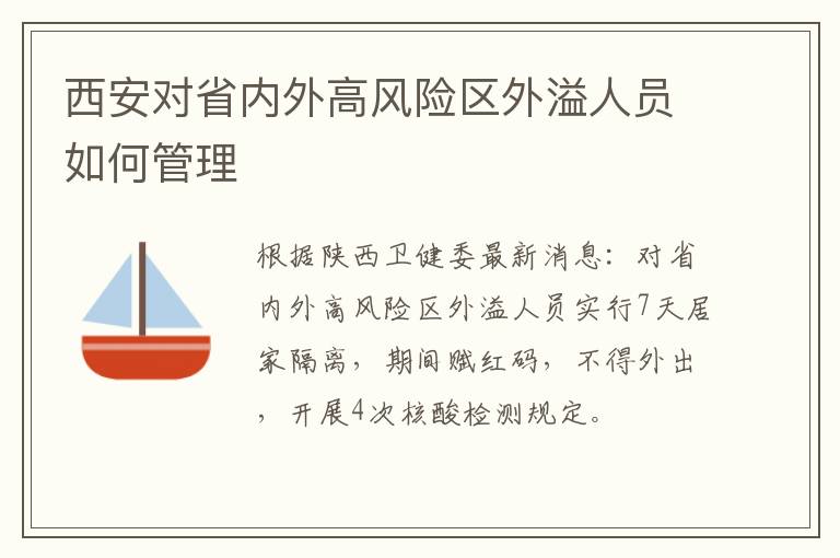 西安对省内外高风险区外溢人员如何管理