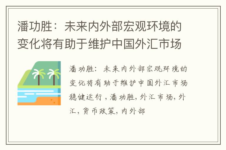 潘功胜：未来内外部宏观环境的变化将有助于维护中国外汇市场稳健运行