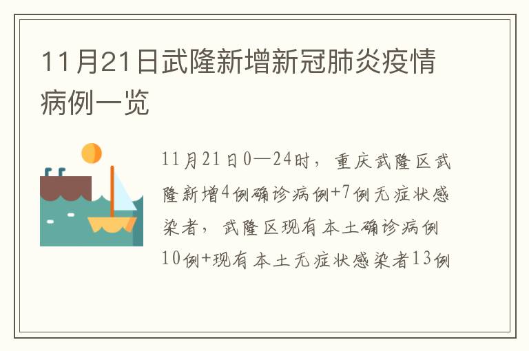 11月21日武隆新增新冠肺炎疫情病例一览