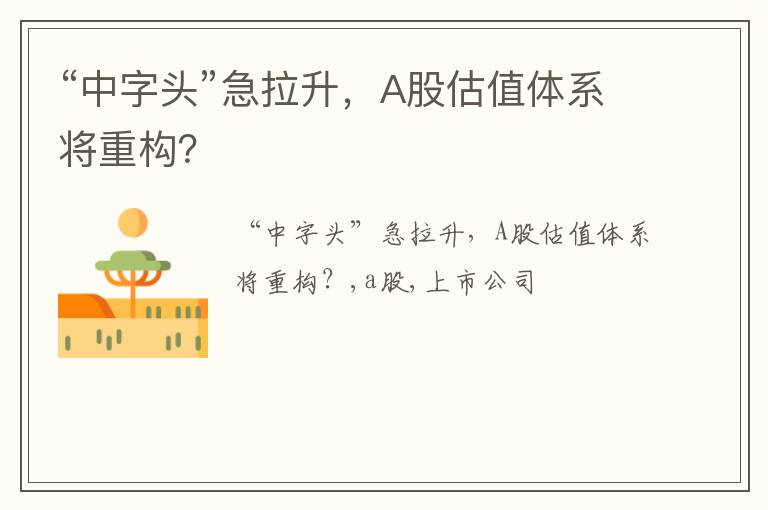 “中字头”急拉升，A股估值体系将重构？