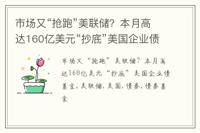 市场又“抢跑”美联储？本月高达160亿美元“抄底”美国企业债基金