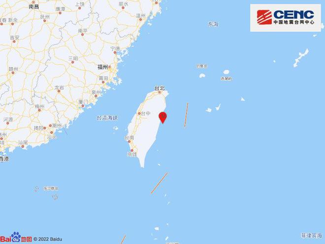 台湾花莲县海域发生4.7级地震，震源深度30千米