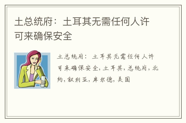 土总统府：土耳其无需任何人许可来确保安全