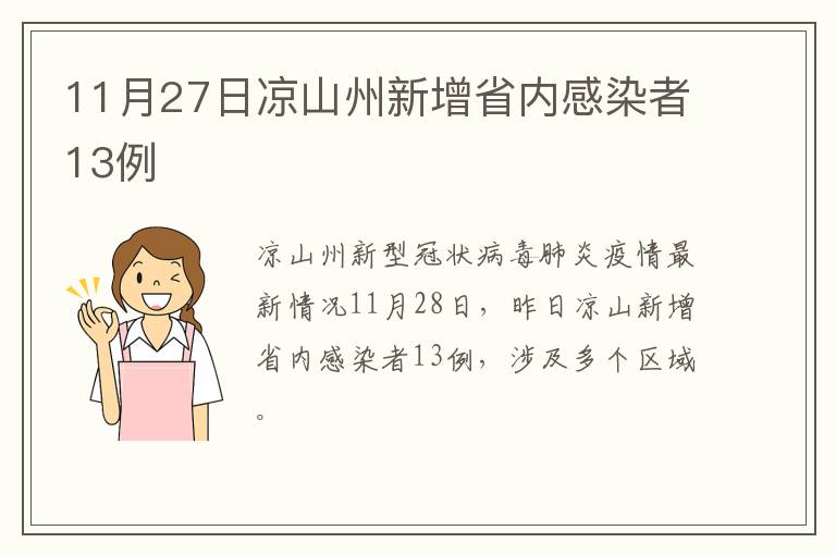 11月27日凉山州新增省内感染者13例