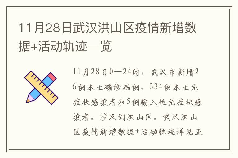 11月28日武汉洪山区疫情新增数据+活动轨迹一览